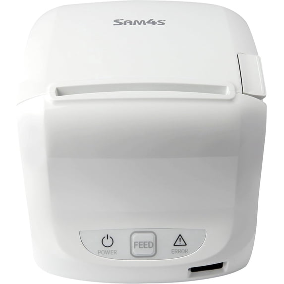 SAM4s GIANT-100 Compact 3" Thermal POS Printer USB Serial Ethernet, Splash Cover Included, White