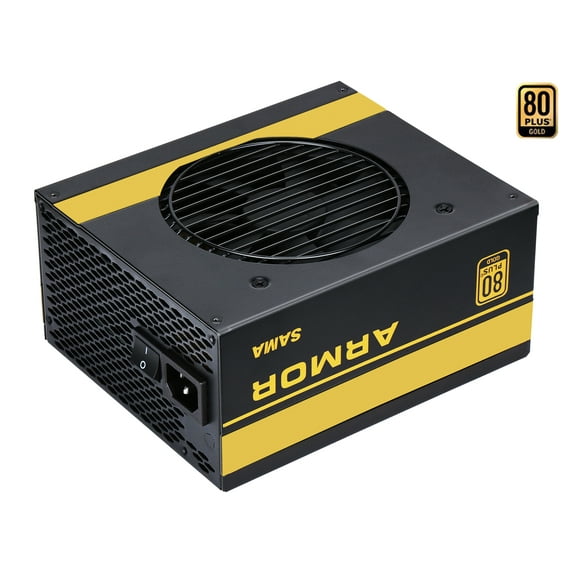 SAMA 1000W Power Supply 80 Plus Gold Full Modular Full Voltage ECO Mode 12V FDB Fan ATX PC PSU for GPU 3090ti 4080 4090 Support PCI-E 5.0 Extension 10 Year Warranty Black