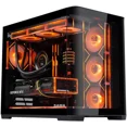 thumbnail image 1 of SAMA 2851 ATX Mid-Tower PC Gaming Case, High-Airflow, Sturdy Curved Tempered Glass Front, 4 ARGB PWM Fan Pre-installed with Fan Hub, Black, 1 of 6