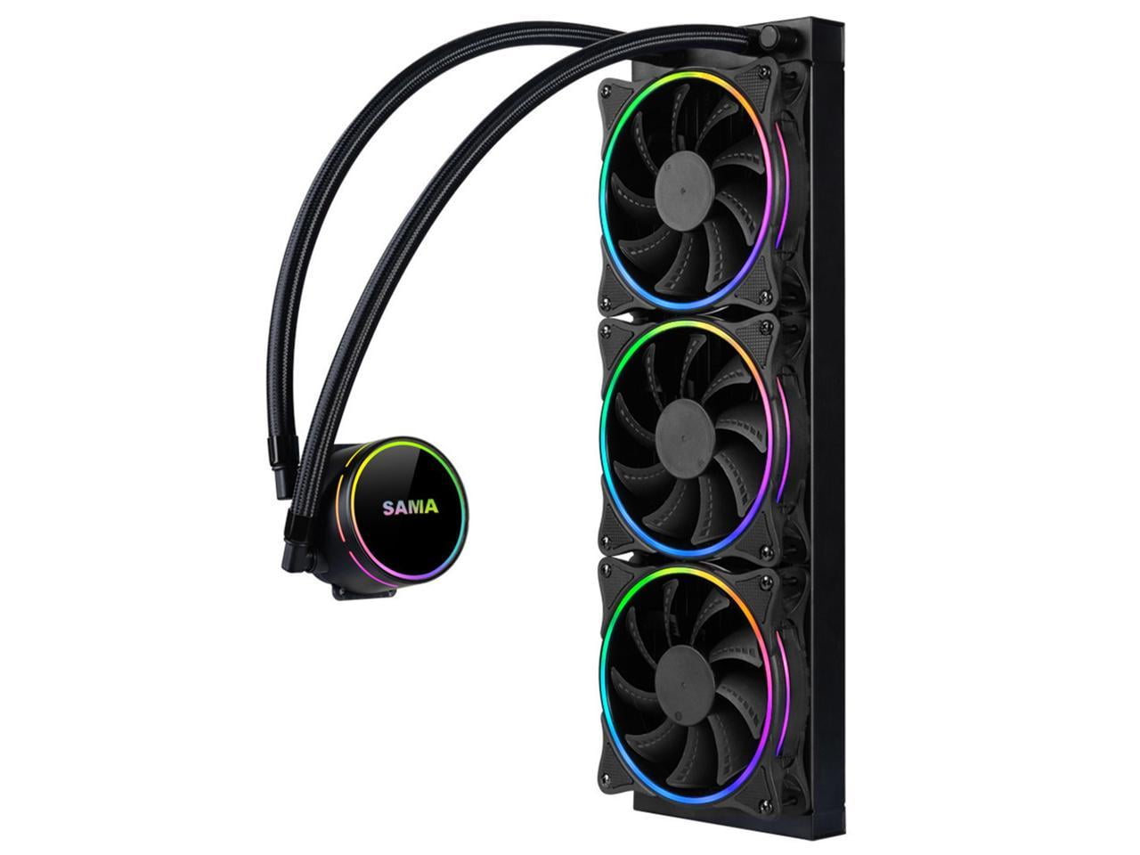 SAMA 360mm Liquid Cooler AIO PC Cooling Water Cooler PWM Fan RGB Circle