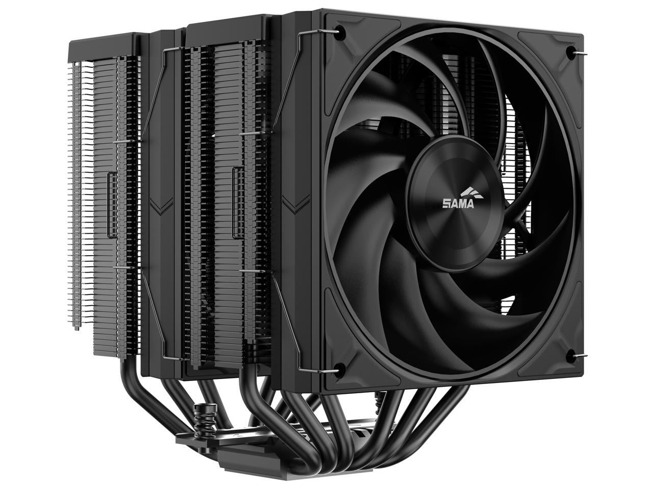 Sama A60Black Dual-Tower CPU Air Cooler Black6 Heat Pipes Dual 120mm PWM