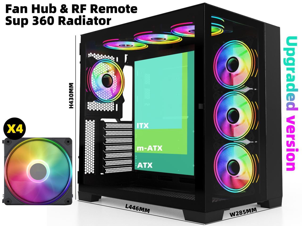 SAMA A711 USB3.0 Dual Tempered Glass Panel ATX/MATX/ITX Gaming Computer