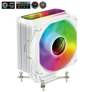 SAMA Aluminum Addressable RGB Cpu Air Cooler 120mm Cooling Fan 4 Heat Pipe ARGB RGB Cpu Heatsink White
