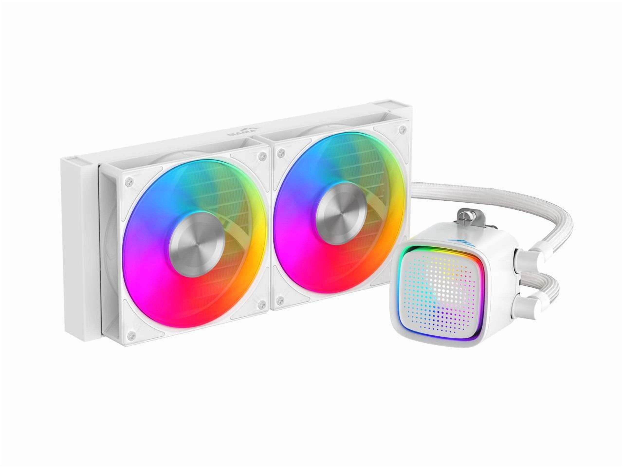 Sama L50White(240mm) 240mm ARGB Liquid CPU Cooler White Dual 120mm