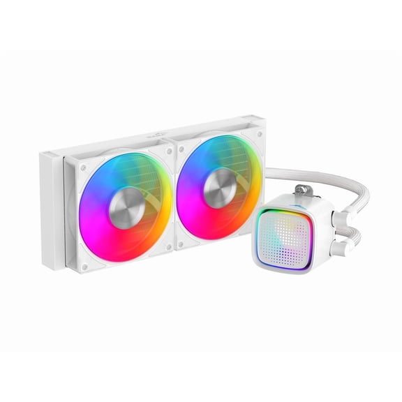 Sama L50White(240mm) 240mm ARGB Liquid CPU Cooler White Dual 120mm