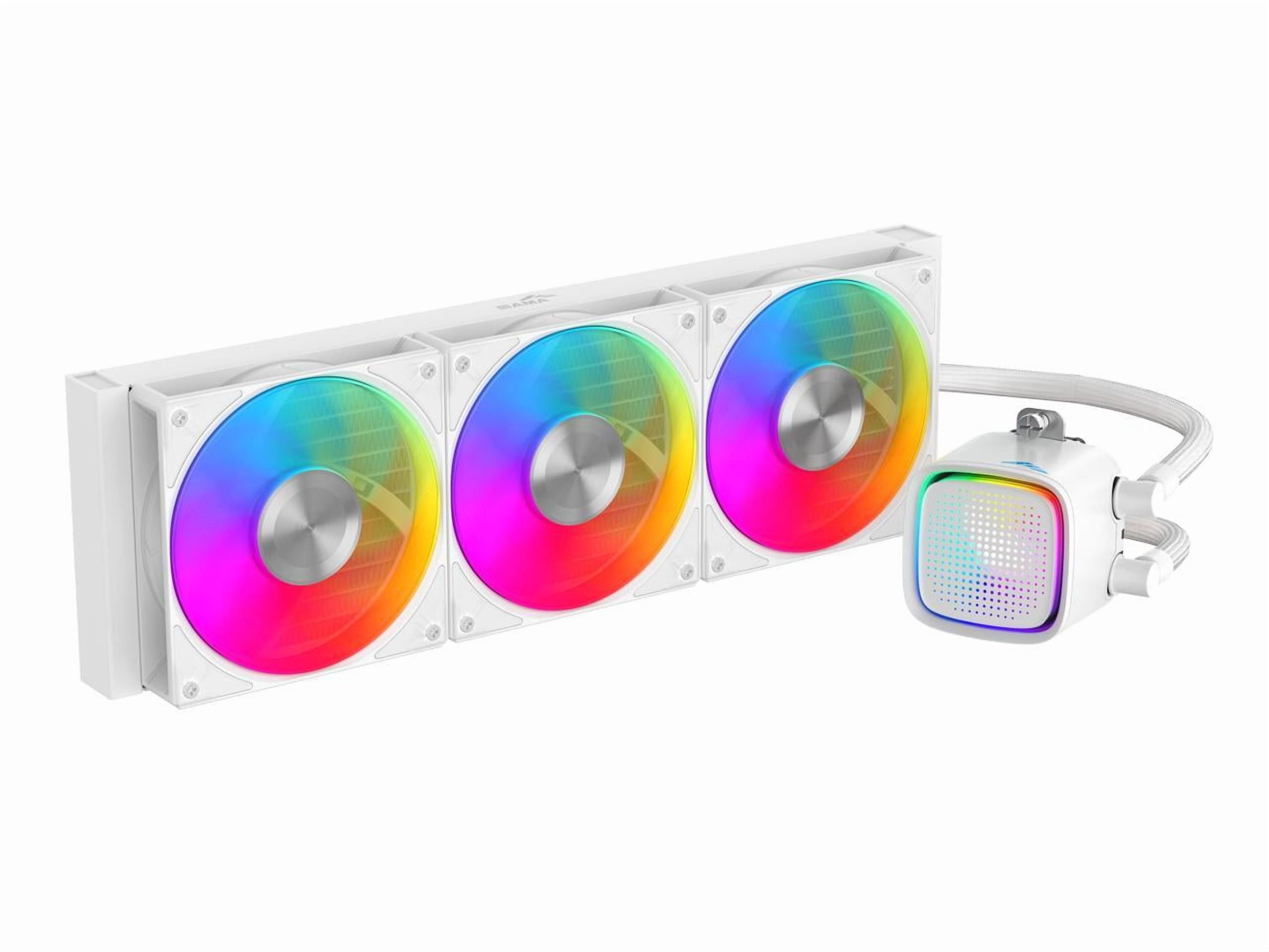 SAMA L50 360mm Liquid CPU Cooler AIO Cooler with ARGB Infinity Mirror Effect 3x120mm ARGB Light Sync with Motherboard PWM 28mm Fans Low-Noise for AMD:AM4 AM5/Intel LGA 1700/1150/1151/1200/1851