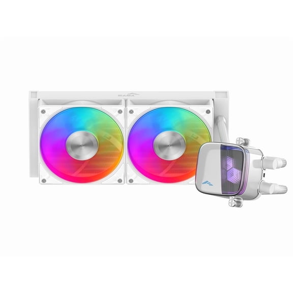 Sama L70White(240mm) 240mm ARGB Liquid CPU Cooler White Dual 120mm