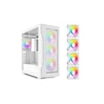 thumbnail image 1 of SAMA S40 White ATX Mid Tower Case - High Airflow, 4x 120mm ARGB PWM Fans, Tempered Glass, Mesh Front, Type-C, Supports ATX/M-ATX/ITX & 4090 GPUs - Computer Case, 1 of 7