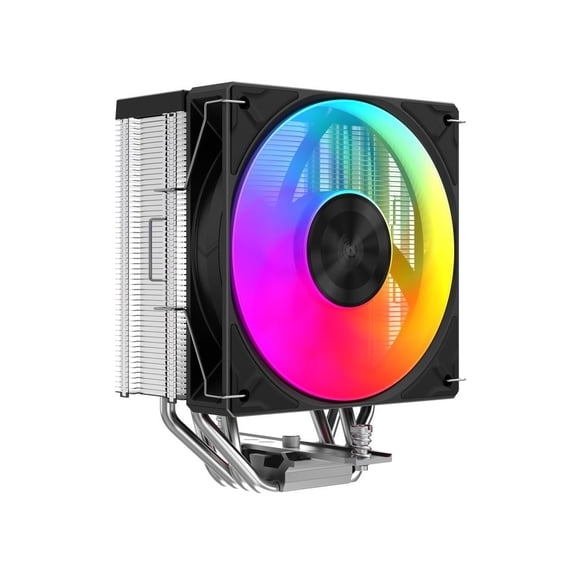 SAMA X40L Single-Tower CPU Air Cooler, ARGB Plastic Top Cover, 4 Copper Heat Pipes, 100mm ARGB Light Sync with Motherboard PWM Fans, for AMD AM4/AM5, Intel LGA 1700/1150/1151/1200/1851 Thermal Grease