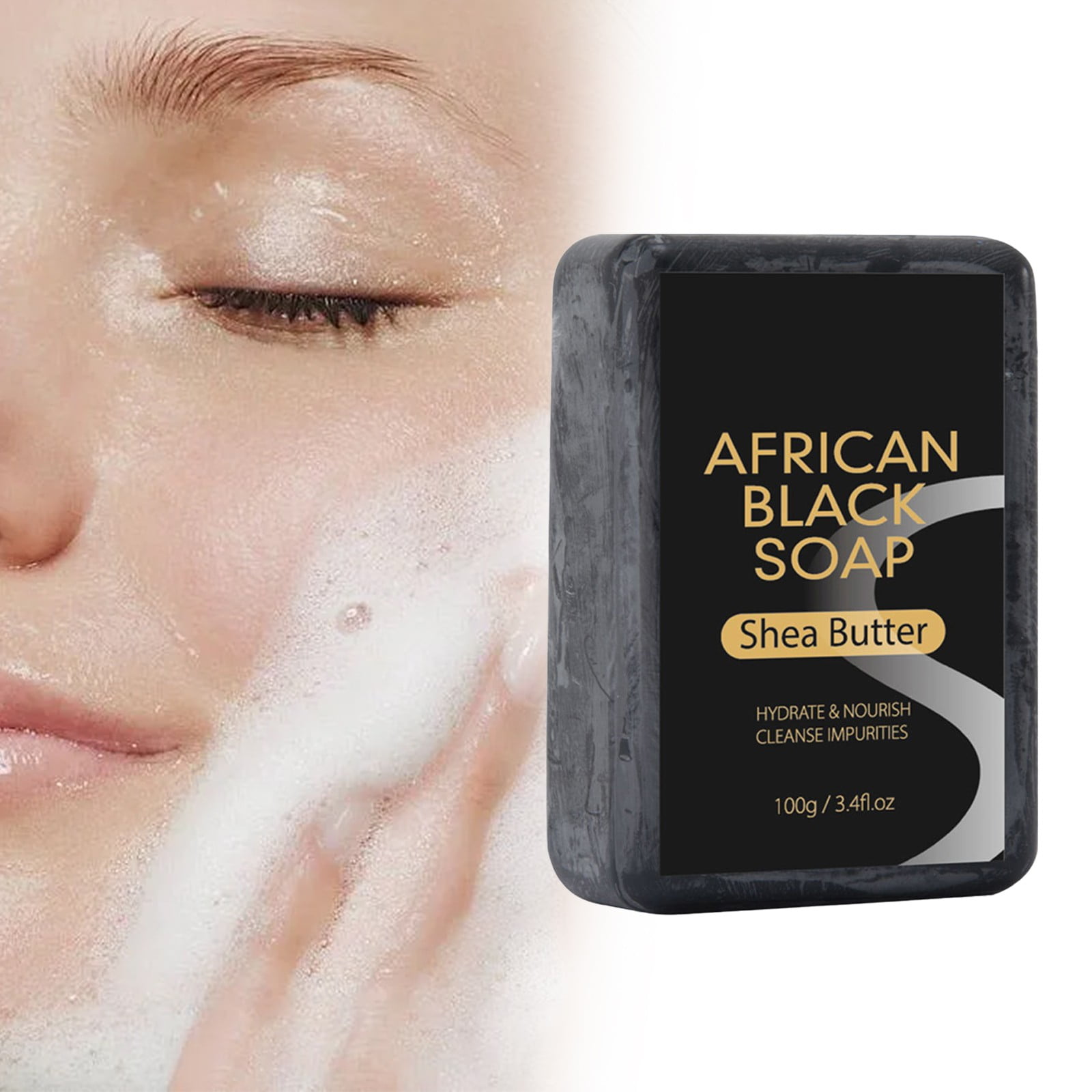 SAMCIYU Clearance African Black Soap Shea Butter Soap Face And Body