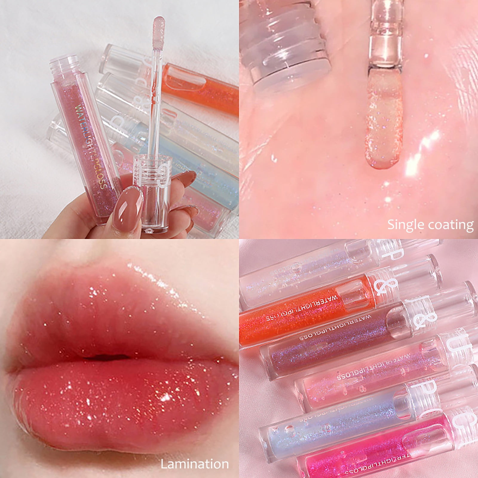 SAMCIYU Clearance Transparent Water Light Glass Lip Gloss Moisturizing