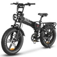 thumbnail image 1 of SAMEBIKE 20" Folding Electric Bike for Adults, 750W Motor, 20 MPH, 48V 17Ah Battery, 20"x4.0 Fat Tires, Full Suspension, 7-Speed, 1 of 8