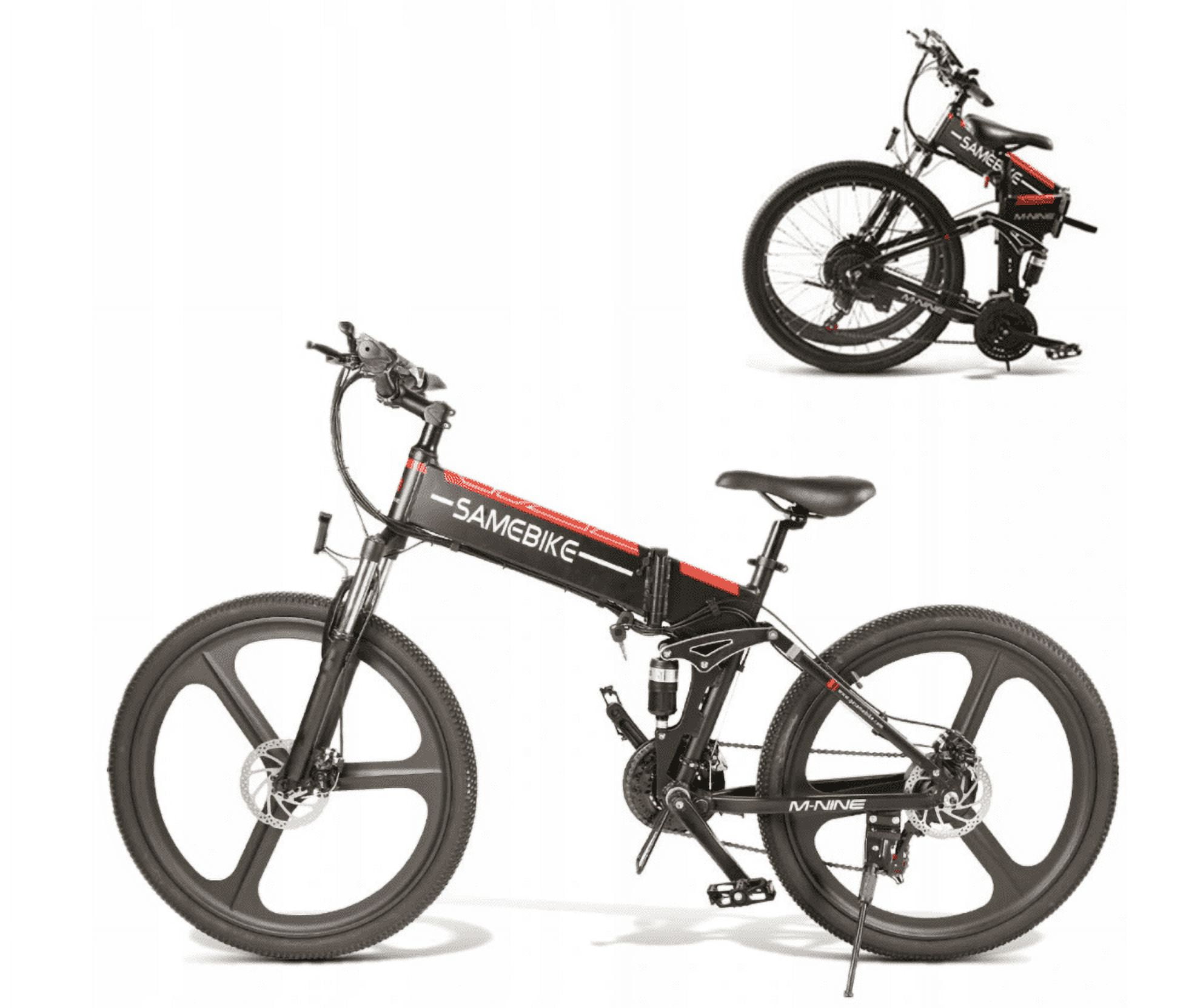Samebike 26 inch Folding Electric Bicycle, BlackRed Singapore