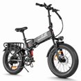 thumbnail image 1 of SAMEBIKE 749w Folding Electric Bike for Adults, 48V 15Ah Removable Battery E-Bike, Up to 70 Miles Range, 20" x 4.0 Fat Tire Electric Mountain Bike with Dual Suspension, 7-Speed Commuter Bicycle, 1 of 10