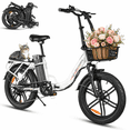 thumbnail image 1 of SAMEBIKE Foldable Electric Bike for Adults, 20"*3 Fat Tire Ebike with 750W Peak Motor, 20 MPH Max Speed, 36V13AH Removable Battery, Up to 55 Miles Range, Front Suspension Step-Thru E Bike, 1 of 10