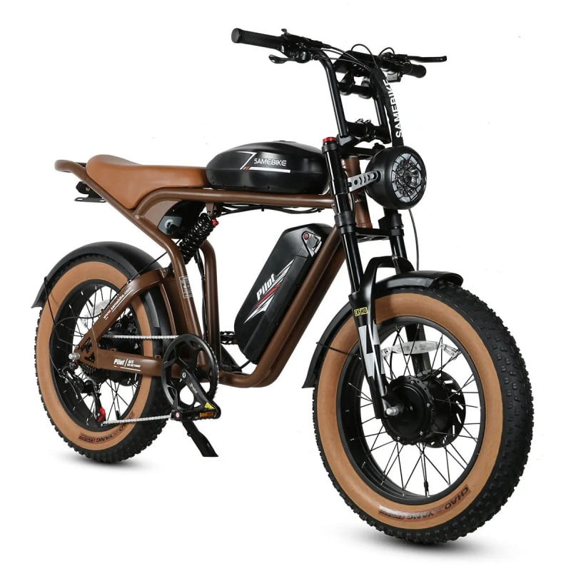 SAMEBIKE Moped-Style Electric Bike M20-III, E Bike for Adults, Electric Bicycle with Dual Motor and Dual Battery