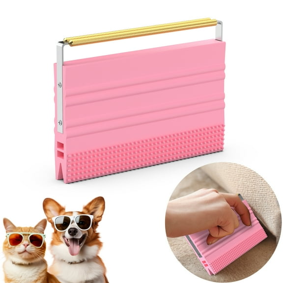 Reusable Pet Hair Removal Tool Dog Hair Remover Carpet Rake & Fur Carpet Scraper Cat Hair Lint Roller for Car, Clothes, and Furniture