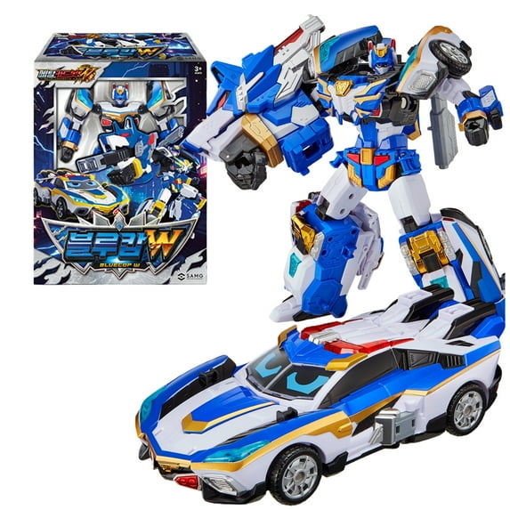 SAMG Metal Cardbot W Bluecop W Collector Transforming Robot Figure – Adult Display Model