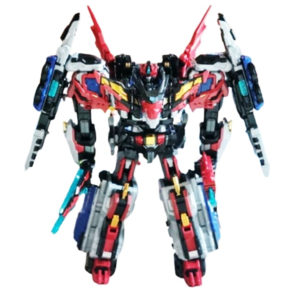 SAMG Metal Cardbot W HEAVY IRON W Transforming Robot Trailer Cargo Truck Car Toy 14.6in 6.3in 17.7in