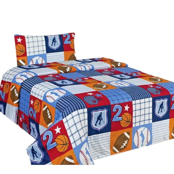 SAMIMPORT-2011 3-Piece Multicolor Ultra Soft Microfiber Bed Sheet Set, Twin - Machine Washable