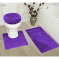 thumbnail image 1 of SAMIMPORT-2011 Black Polyester Bath Rug Set, Non-Slip (3-Piece), 1 of 3