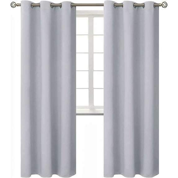 SAMIMPORT-2011 Blackout Thermal Silver Curtains, 37” x 84” (2 Panels)