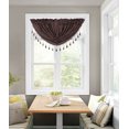 thumbnail image 1 of SAMIMPORT-2011 Brown Solid Print Rod Pocket Blackout Kitchen Waterfall Valances, 48 x 48 in, 1 of 1