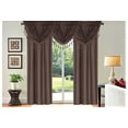 thumbnail image 1 of SAMIMPORT-2011 Elegant Linen Textured Brown Blackout Curtains & Valances, 35” x 84” (2 Panels), 1 of 4