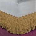 thumbnail image 1 of SAMIMPORT-2011 Gold Ruffled Bed Skirt Wrap Around Solid Polyester Gathered Bed Skirt, Twin, 1 of 1