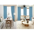 thumbnail image 1 of SAMIMPORT-2011 Light Blue Solid Print Grommet Blackout Kitchen Curtain, 35" x 84" (2 Panels), 1 of 6
