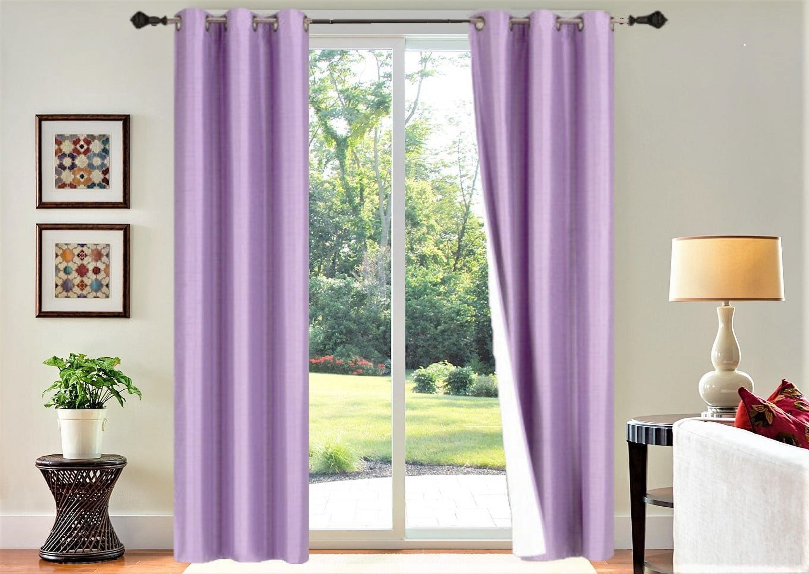 SAMIMPORT-2011 Lilac Blackout Curtains, 37 x 84 in - Walmart.com