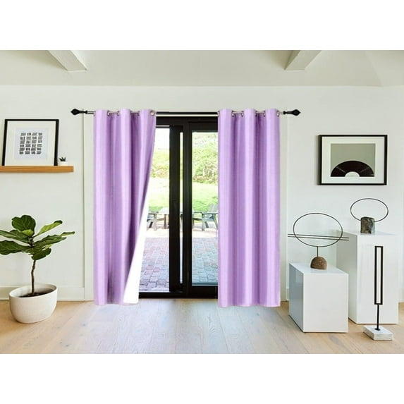 SAMIMPORT-2011 Lilac Blackout Full Room Darkening Panels Curtains, 35 x 95 in (2 Panels)