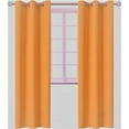 thumbnail image 1 of SAMIMPORT-2011 Orange Solid Print Grommet Blackout Curtains, 37” x 84” (2 Panels), 1 of 3