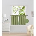 thumbnail image 1 of SAMIMPORT-2011 Taupe Solid Color Tier Rod Pocket Curtains, 30” x 24” (2 Panels), 1 of 1
