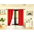 thumbnail image 1 of SAMIMPORT-2011 Thermal 100% Blackout full Room Darkening Grommets Red Window Curtain, 35" x 95", 1 of 3