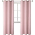 thumbnail image 1 of SAMIMPORT-2011 light pink Thermal Insulation Grommet Blackout Kitchen Curtains, 37” x 84” (2 Panels), 1 of 7