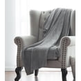 thumbnail image 1 of SAMIMPORT Gray Solid Microlight Plush Fleece Throw, 50" x 60", 1 of 1