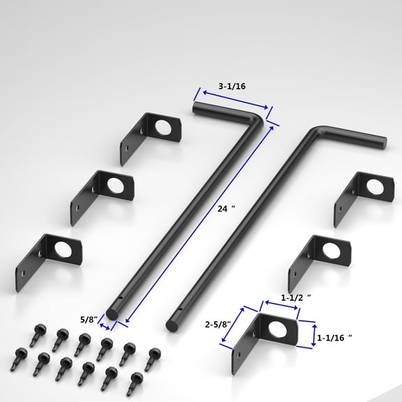 SAMKEYTEW 24" Cane Bolts for Gates Ground Gate Latch for Wooden Metal Gates, Gate Stopper Hardware - Heavy Duty Drop Rod, Safe and Secure, Corrosion Resistant (2 Pack)$$Tools & Hardware Other