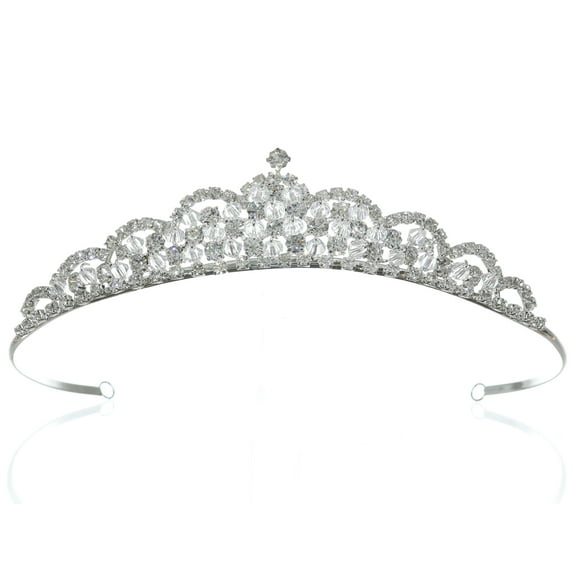 SAMKYRoyal Bridal Tiara Rhinestone Crystal Wedding Crown for the Elegant Bride