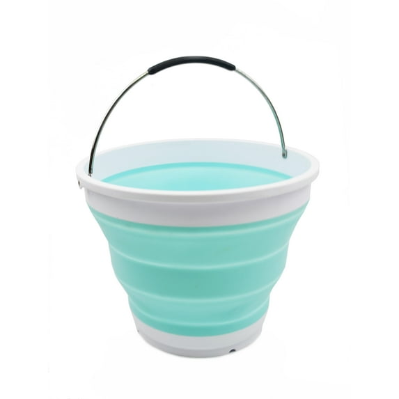 SAMMART 10L/2.6 Gallon Collapsible Plastic Bucket - Foldable Round Tub - Portable Fishing Water Pail - Space Saving Outdoor Waterpot, size 31cm dia