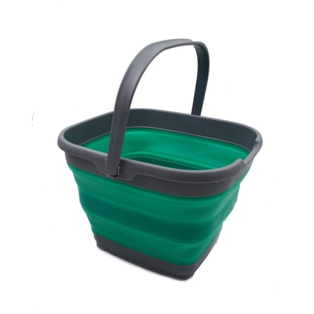 SAMMART 10L (2.6 Gallon) Collapsible Rectangular Handy Basket / Bucket