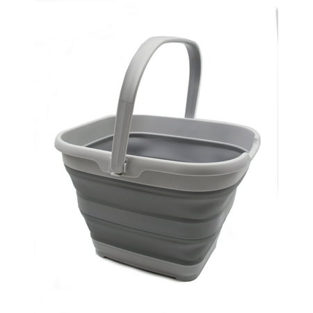 SAMMART 10L (2.6 Gallon) Collapsible Rectangular Handy Basket / Bucket