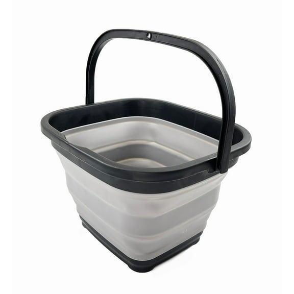 SAMMART 10L (2.6 Gallon) Collapsible Rectangular Handy Basket/Bucket
