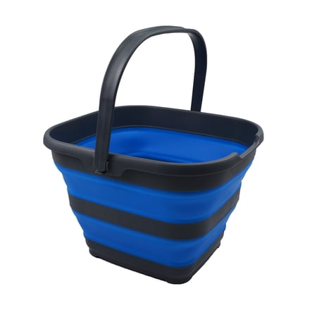 SAMMART 10L (2.6 Gallon) Collapsible Rectangular Handy Basket / Bucket