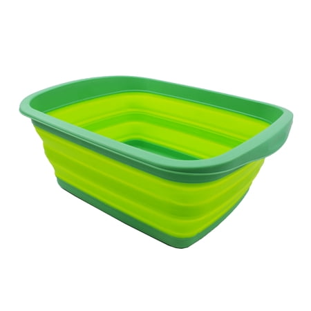 SAMMART 10L (2.6 Gallon) Collapsible Tub-Foldable Dish Tub-Portable Washing Basin-Space Saving Plastic Washtub