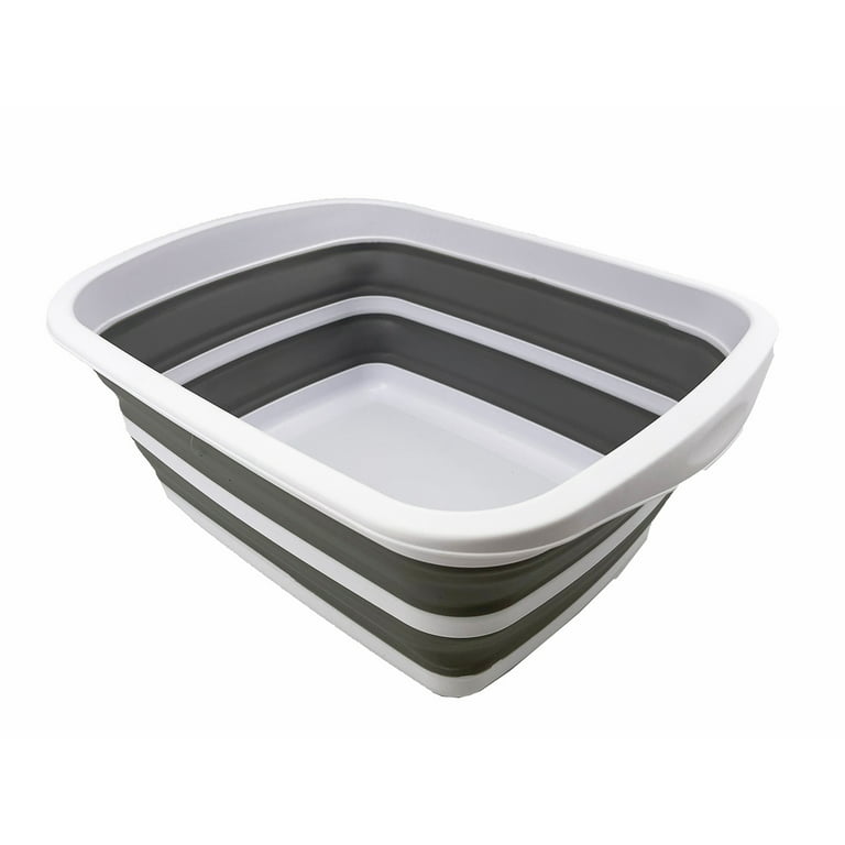 SAMMART 10L (2.6 Gallon) Collapsible Tub-Foldable Dish Tub-Portable Washing  Basin-Space Saving Plastic Washtub