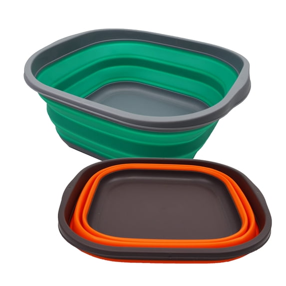 SAMMART 10L (2.6 Gallons) Collapsible Tub - Foldable Dish Tub - Portable Washing Basin - Space Saving Plastic Washtub