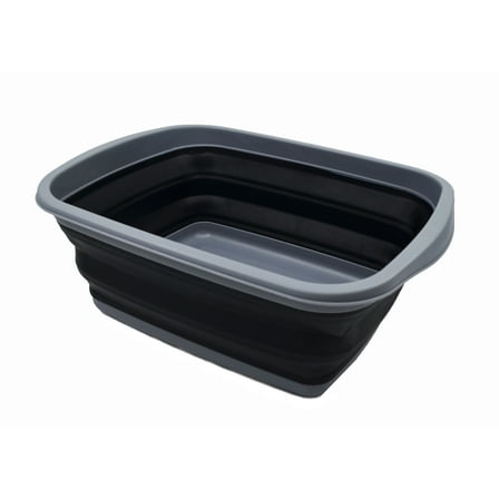 SAMMART 10L (2.6 Gallons) Collapsible Tub - Foldable Dish Tub - Portable Washing Basin - Space Saving Plastic Washtub