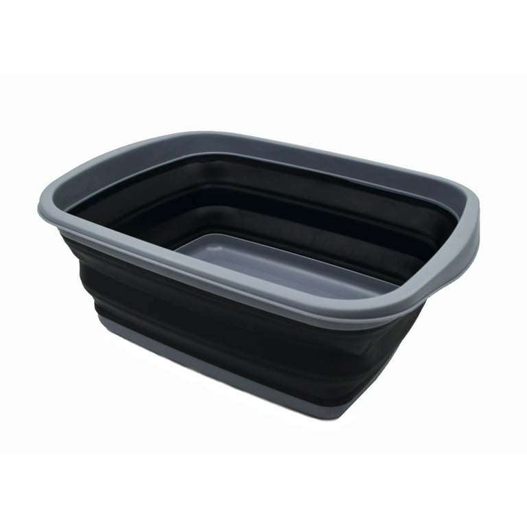 SAMMART 10L (2.6 Gallons) Collapsible Tub - Foldable Dish Tub - Portable  Washing Basin - Space Saving Plastic Washtub