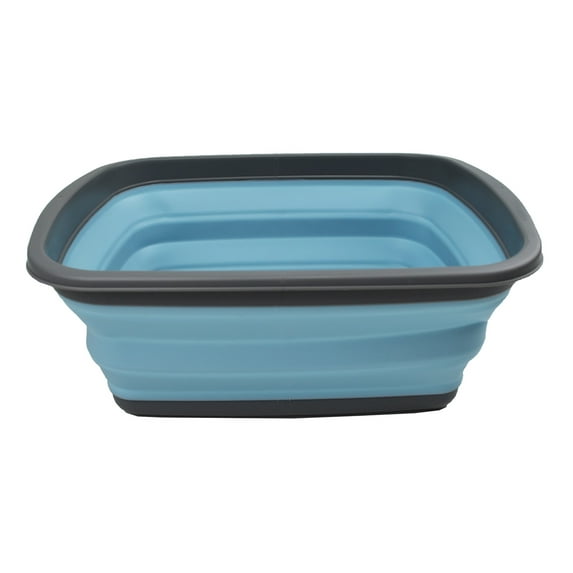 SAMMART 10L (2.6 Gallons) Collapsible Tub - Foldable Dish Tub - Portable Washing Basin - Space Saving Plastic Washtub